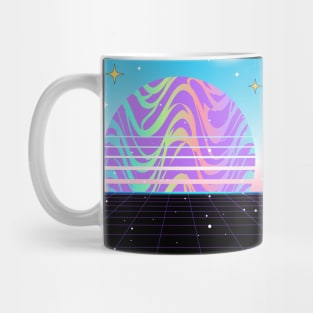 Minimal Sunset Psychedelic Synth Mug